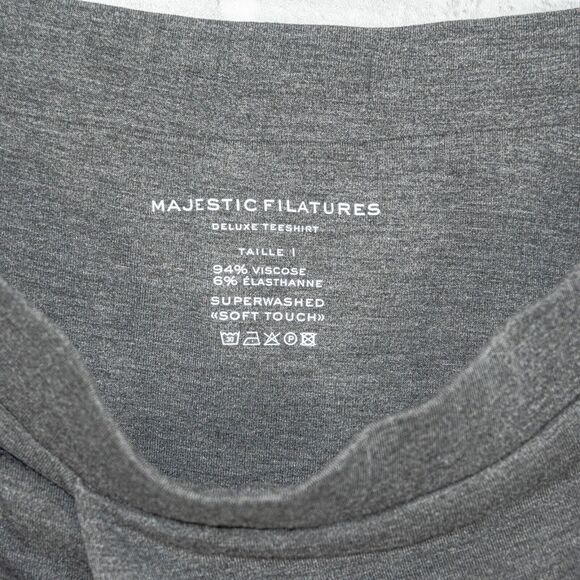 Majestic Filatures Gray Tulip crop Midi Skirt in Size 1 - Picture 2 of 8